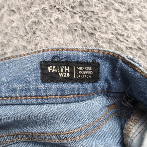 Buffalo David Bitton Jeans Women 26 Blue Mid Rise Cropped Stretch Preppy Denim - Picture 4 of 10